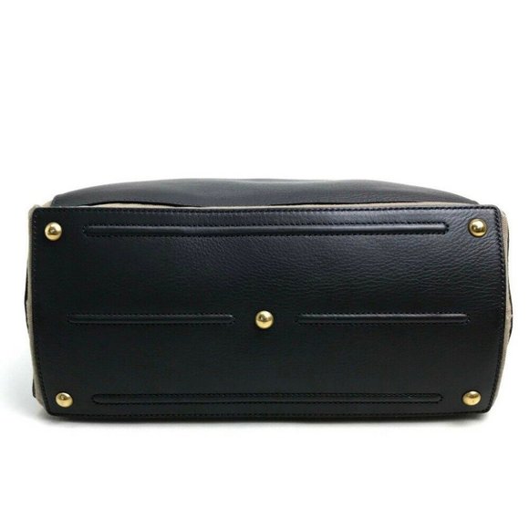 Authentic YVES SAINT LAURENT 229680 Muse 2 Shoulder Bag Hand Bag Dark Gray x Bei - Picture 4 of 10